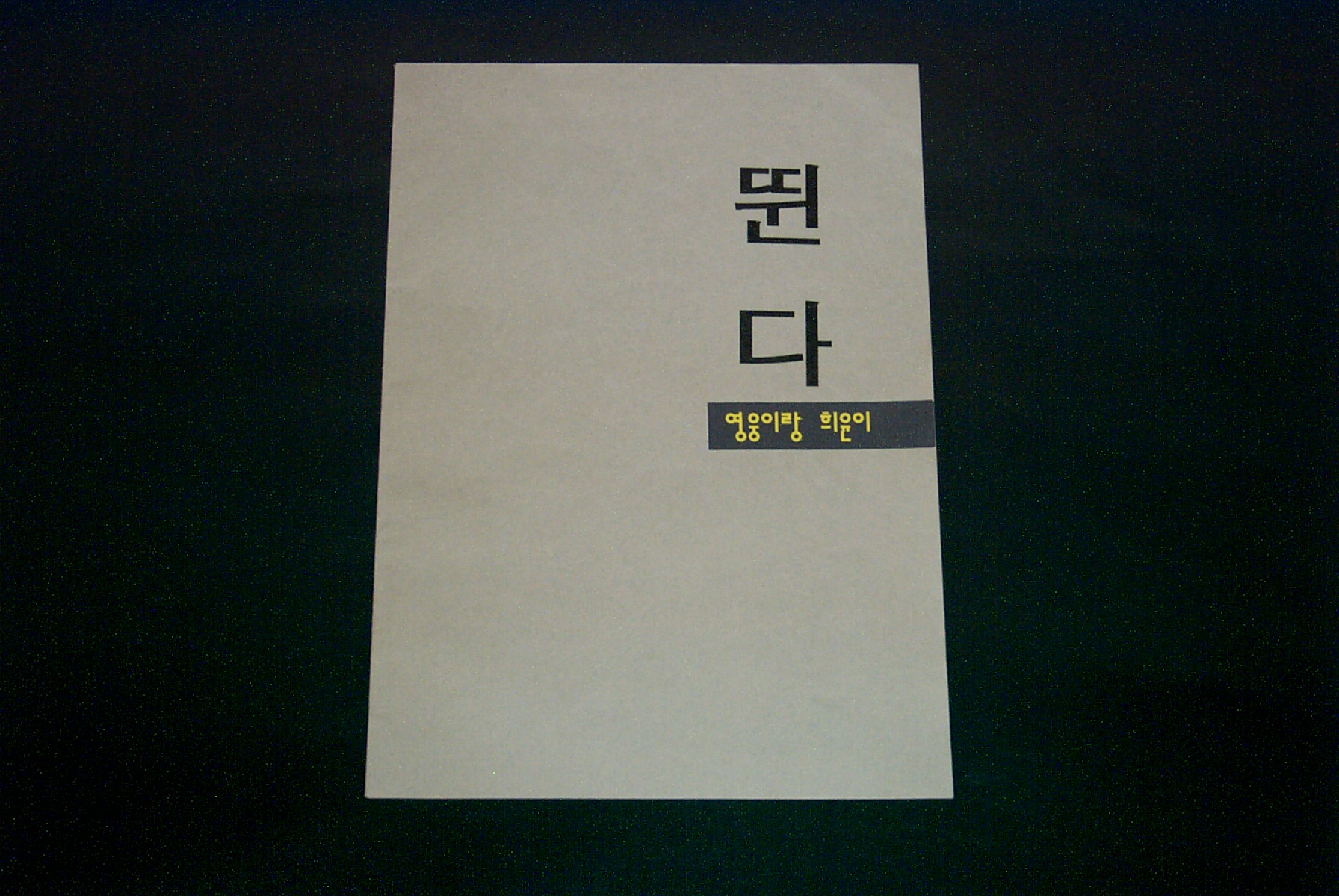520 제10대 '뛴다' 인문대 학생회 선거운동 팜플렛