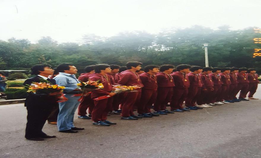 1984년 아주대학교 축구부 단체사진