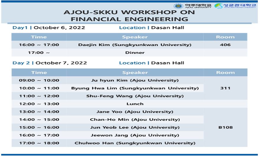 AJOU-SKKU 워크숍 실시